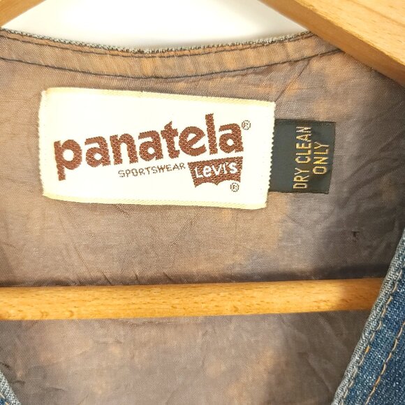 Vtg Levi's Panatela Vest Men’s Med? Blue Denim Western 70s Distressed Thrashed - Picture 3 of 13